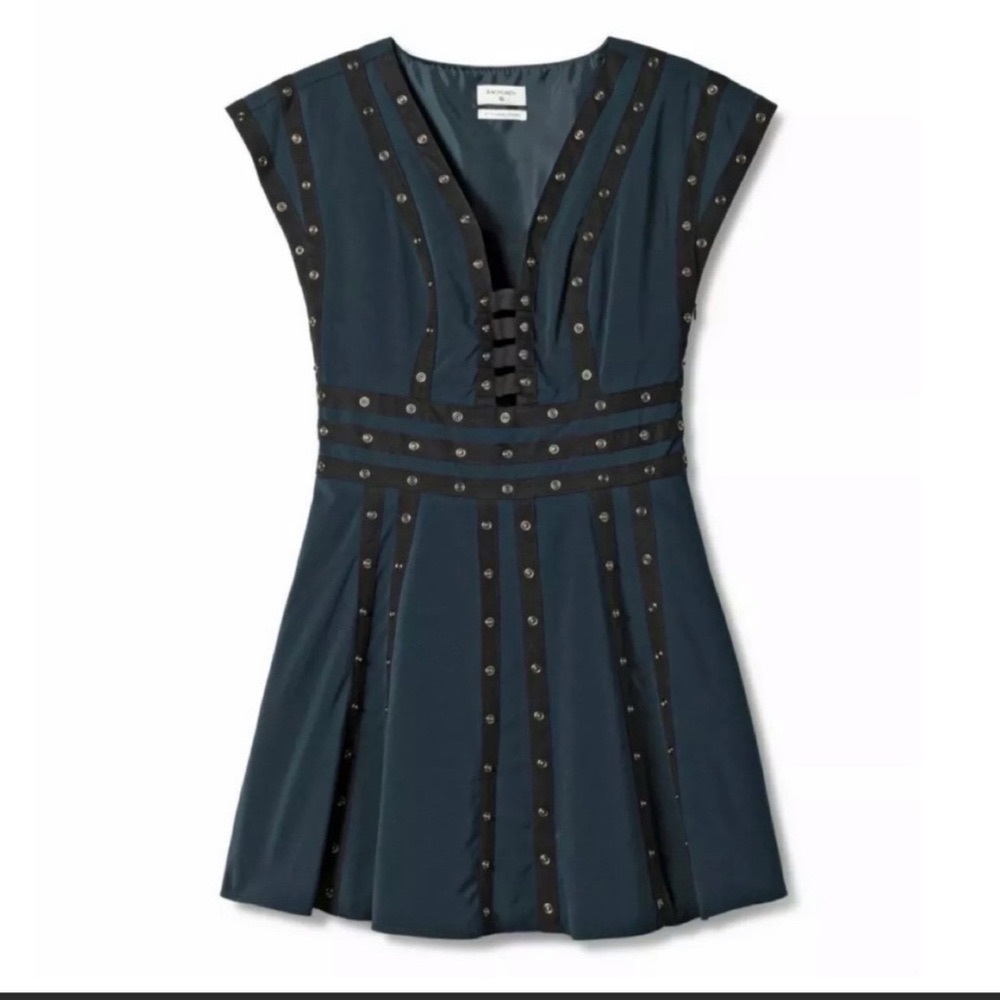 💙🖤 Rare- Zac Posen x Target Snap Detail V-Neck Shift Dress